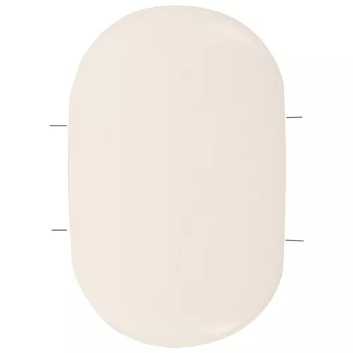 Perlina rettangolare opaca a 2 fori 27x17 mm - Avorio x1