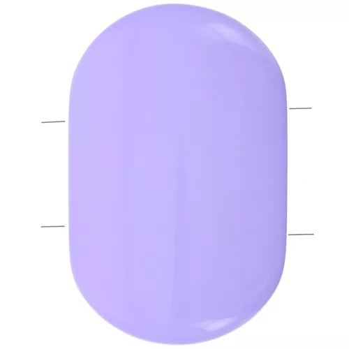 Perlina rettangolare arrotondata 2 fori 27x17 mm in resina opaca - Lavanda x1