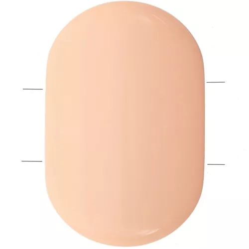 Perlina rettangolare arrotondata 2 fori 27x17 mm in resina opaca - Blush x1