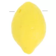Perla limone in vetro ceco 14x9 mm - Giallo opaco x6