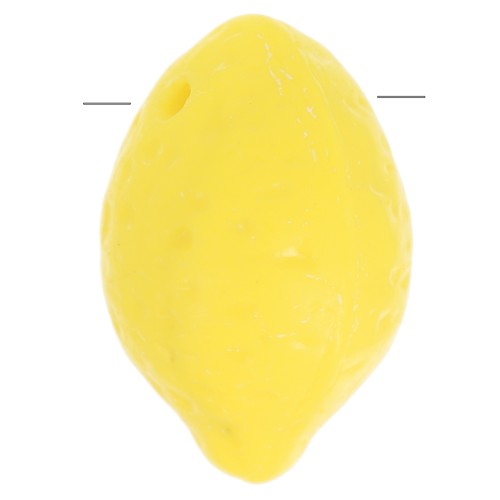 Perla limone in vetro ceco 14x9 mm - Giallo opaco x6