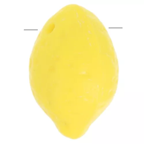 Perla limone in vetro ceco 14x9 mm - Giallo opaco x6