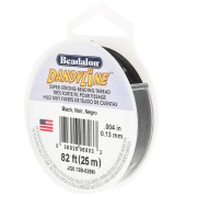 Filo di nylon intrecciato Dandyline 0,13 mm - Nero x25 m