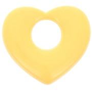 Pendente cuore in ottone 16x18 mm - Giallo x1