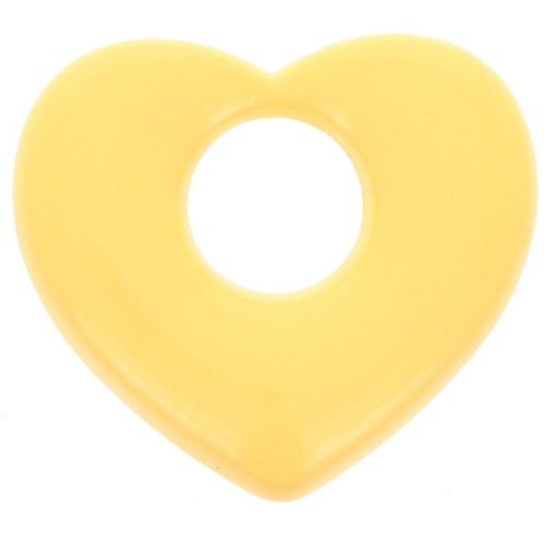 Pendente cuore in ottone 16x18 mm - Giallo x1