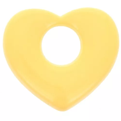 Pendente cuore in ottone 16x18 mm - Giallo x1