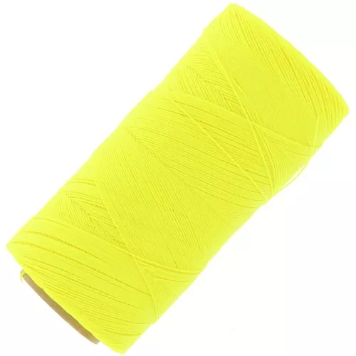 Bobina di filo cerato Linhasita per micro macramè 0,35 - Giallo fluo (326) x448 m