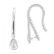 Ganci per orecchini fermaciondolo gocce mm. 21 Argento 925 x2
