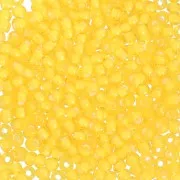 Perla Preciosa 11/0 2 mm - Giallo trasparente con riflessi ambra e rivestimento bianco gesso x 20 g