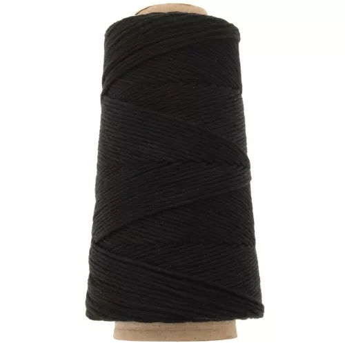 Bobina cordone di cotone macrame Détox XL - Nero x200 m