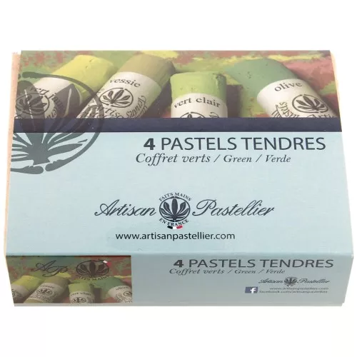 Set di 4 pastelli morbidi - Verde x1