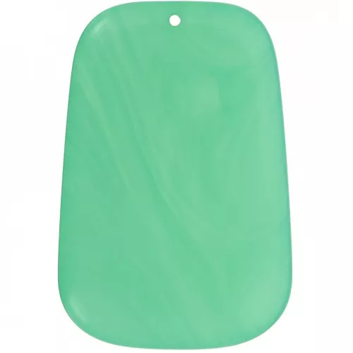 Pendente a trapezio in resina traslucida-40x27 mm - Turchese verde marmorizzato x1