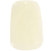 Pendente a trapezio in resina traslucida - 40x27 mm - Marmo avorio x1|raw }}