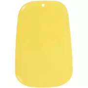 Pendente a trapezio in resina traslucida -40x27 mm - Giallo limone marmorizzato x1