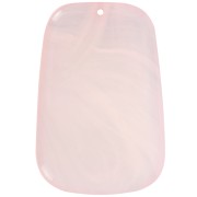 Pendente a trapezio in resina traslucida - 40x27 mm - Rosa carne marmorizzato x1|raw }}