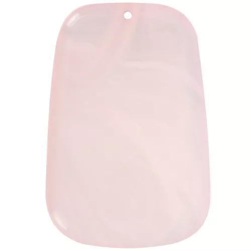 Pendente a trapezio in resina traslucida - 40x27 mm - Rosa carne marmorizzato x1