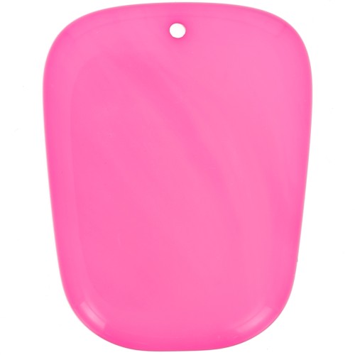 Pendente a trapezio in resina traslucida - 28x22 mm - Rosa magenta marmorizzato x1