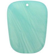 Pendente a trapezio in resina traslucida - 28x22 mm - Blu Caraibi marmorizzato x1|raw }}