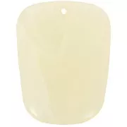 Pendente a trapezio in resina traslucida - 28x22 mm - Marmo avorio x1