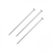 Spillo con testa piatta Argento 925 mm. 40x3x0.8 x6