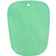 Pendente a trapezio in resina traslucida-28x22 mm - Verde turchese marmorizzato x1