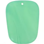 Pendente a trapezio in resina traslucida-28x22 mm - Verde turchese marmorizzato x1