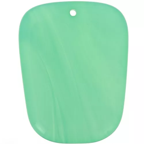 Pendente a trapezio in resina traslucida-28x22 mm - Verde turchese marmorizzato x1