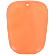 Pendente a trapezio in resina traslucida - 28x22 mm - Corallo marmorizzato x1