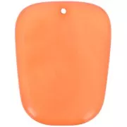 Pendente a trapezio in resina traslucida - 28x22 mm - Corallo marmorizzato x1