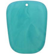 Pendente a trapezio in resina traslucida - 28x22 mm - marmo blu laguna x1