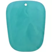 Pendente a trapezio in resina traslucida - 28x22 mm - marmo blu laguna x1