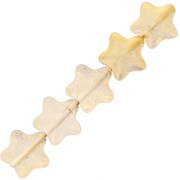 Perle di vetro a stella 8 mm - Trasparente - Glitter oro x10|raw }}