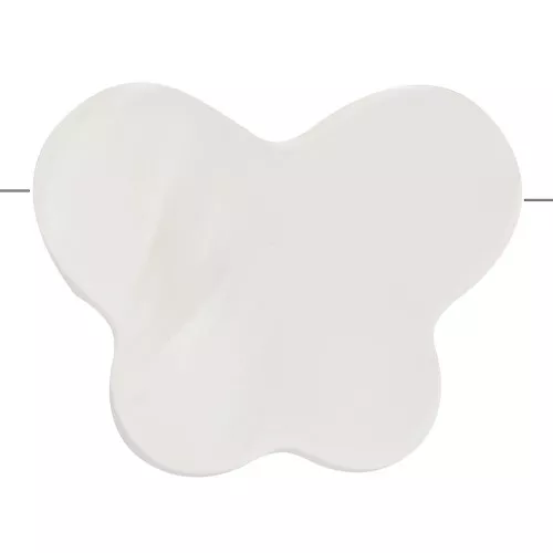 Perla farfalla in madreperla 8x10 mm - Naturale x1