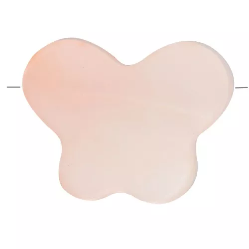 Perla farfalla in madreperla colorata 8x10 mm - Peach x1