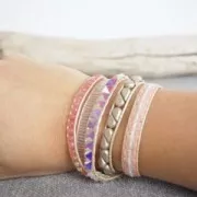 Sfaccettate mm. 4 Milky Pink AB x50