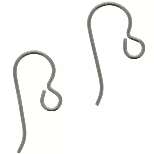 Ganci per orecchini mm. 13 en Niobium gris x2