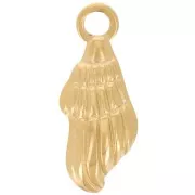 Pendente conchiglia 22x9 mm - Acciaio inossidabile 316L - dorato x1