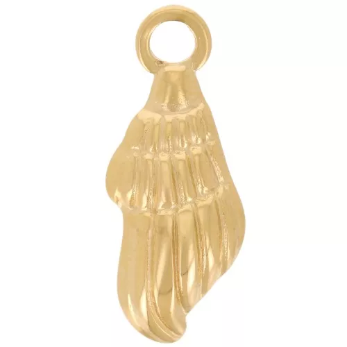 Pendente conchiglia 22x9 mm - Acciaio inossidabile 316L - dorato x1