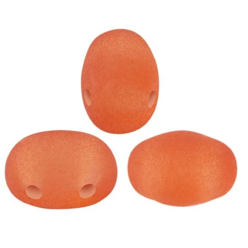 Perle in vetro Samos® di Puca® 7x5 mm La Divine Translucent Terracotta Mat x10g