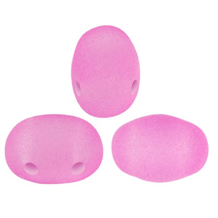 Perle in vetro Samos® di Puca® 7x5 mm La Divine Translucent Rose Mat x10g