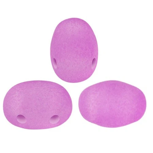 Perle in vetro Samos® di Puca® 7x5 mm La Divine Translucent Lilac Mat x10g