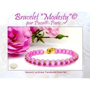 Perle in vetro Samos® di Puca® 7x5 mm La Divine Translucent Lilac Mat x10g