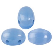 Perle in vetro Samos® di Puca® 7x5 mm Blue Opal x10g
