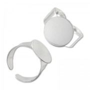 Base per incollare mm. 14 argentato x1