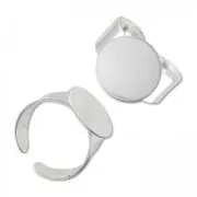 Base per incollare mm. 14 argentato x1