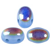 Perle in vetro Samos® di Puca® 7x5 mm Blue Opal AB x10g