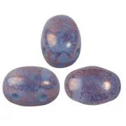 Perle in vetro Samos® di Puca® 7x5 mm Blue Opal Bronze x10g