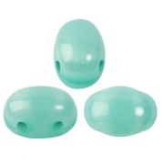 Perle in vetro Samos® di Puca® 7x5 mm Blue Green Opal x10g