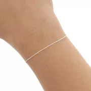 Catena a maglia Paloma 0,7 mm, placcata argento fino x 1 m