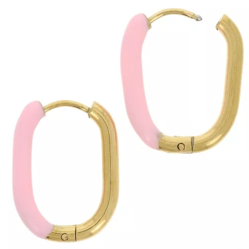 4 Paio 4 Stili Orecchini A Cerchio Huggie In Acciaio Inossidabile Triangolo Cuore Piatto Rotondo Esagono Oro